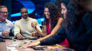 Group of people playing poker